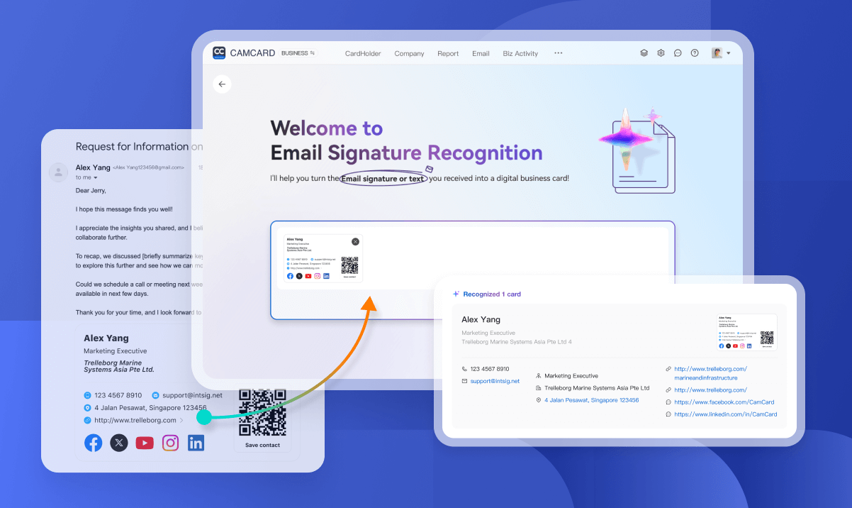 Convert Email Signatures to Business Cards